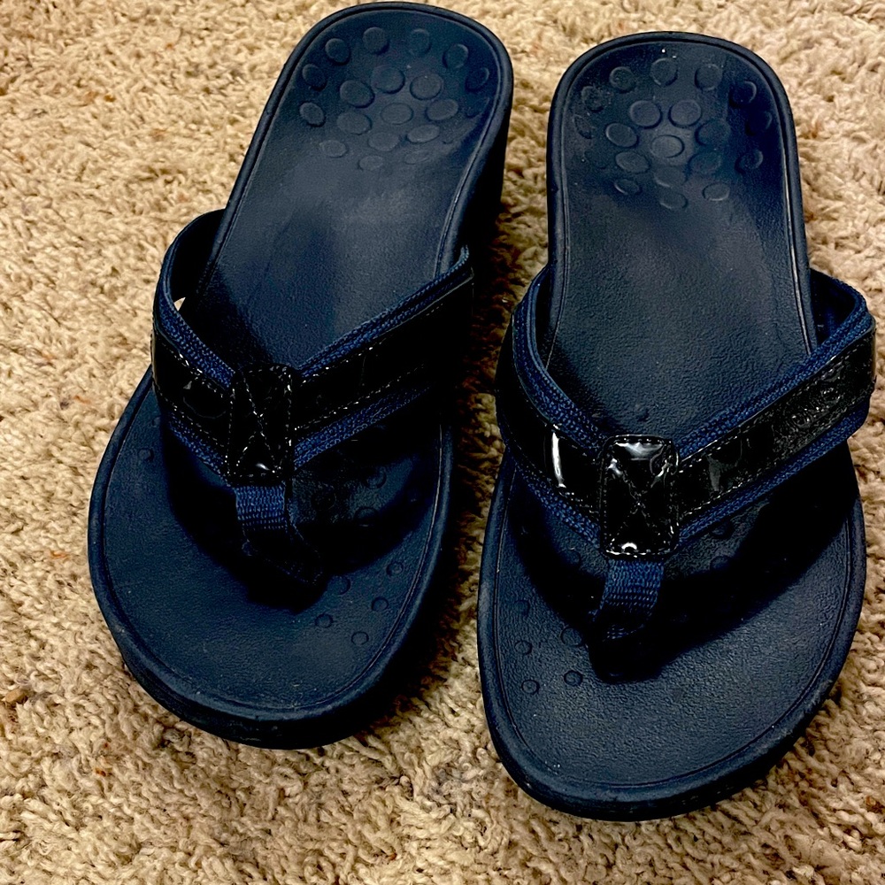 Navy Blue Slide Sandals